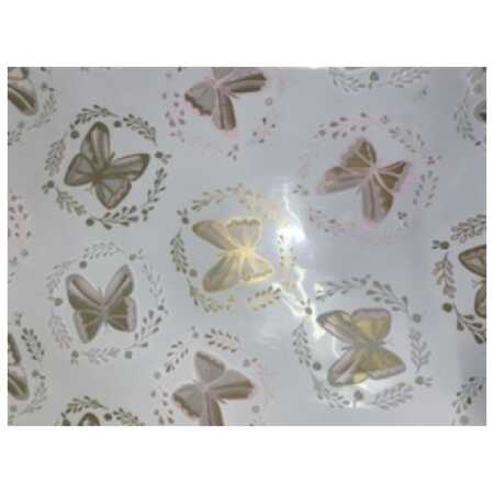 Cellophane- butterfly pink/gold