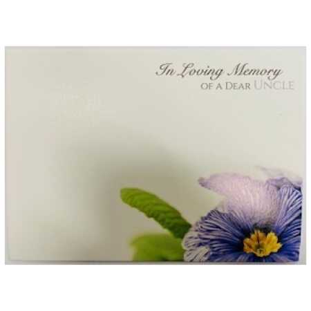 Large 'In Loving Memory of a Dear Uncle' - Pansy
