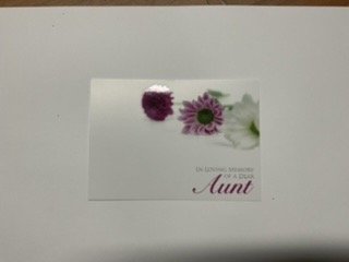 Large - in loving memory of dear aunt, The Baggery Sundries UK Ltd Large - in loving memory of dear aunt