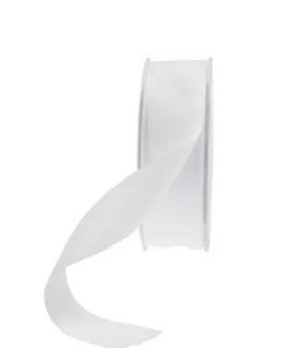 White Satin Ribbon (25mm), The Baggery Sundries UK Ltd White Satin Ribbon (25mm)