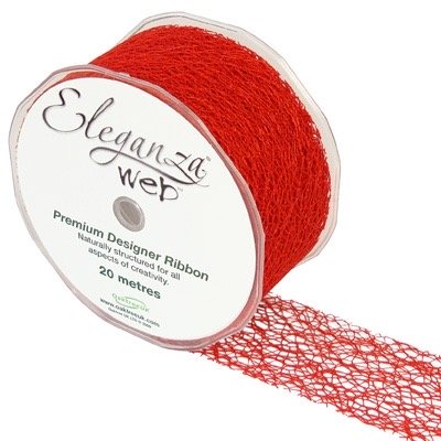 Web Ribbon - Red, The Baggery Sundries UK Ltd Web Ribbon - Red