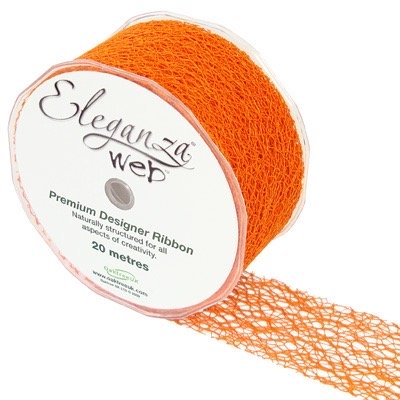 Web Ribbon - Orange, The Baggery Sundries UK Ltd Web Ribbon - Orange