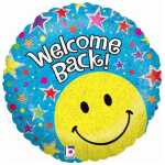 Welcome Back Foil Balloon Smiley