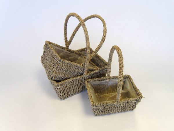 Rectangular Seagrass Basket Set