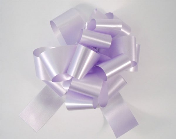 Poly Ribbon Pull Bow - Pale Lilac