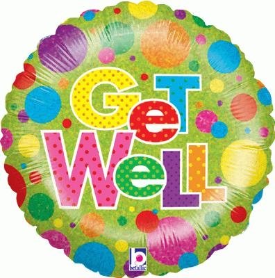 Get Well Lotsa Dots - holographic, The Baggery Sundries UK Ltd Get Well Lotsa Dots - holographic