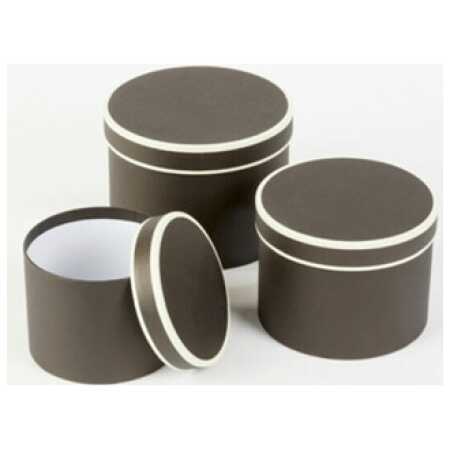 Round Couture Hat Boxes - Black