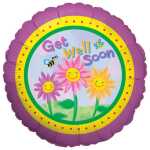 Get Well Soon Foil Balloon Happy Flowers