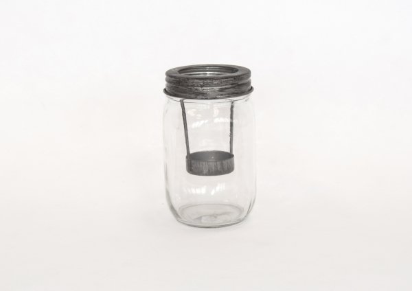 Glass Jar T-Light Holder, The Baggery Sundries UK Ltd Glass Jar T-Light Holder