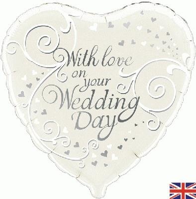 Marriage Foil Balloon With Love Wedding Day