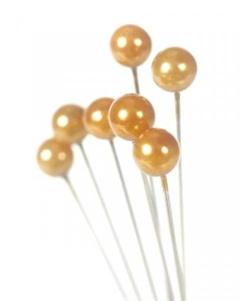 Oasis® 10mm Pearl Pin - Gold, The Baggery Sundries UK Ltd Oasis® 10mm Pearl Pin - Gold