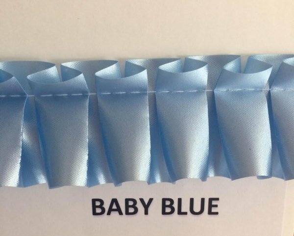 Pleated Ribbon - Baby Blue