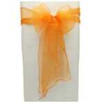 Organza Chair Sash - Orange