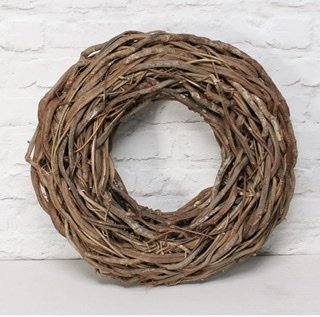 Christmas- flat rattan wreath, The Baggery Sundries UK Ltd Christmas- flat rattan wreath