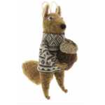 Christmas felt squirrel with acorn