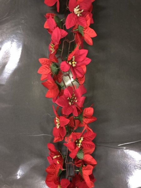 Christmas- poinsettia garland, The Baggery Sundries UK Ltd Christmas- poinsettia garland