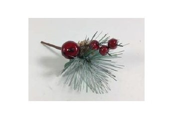 Christmas Pick - Dark Red Apple, Berry & Pine Cone, The Baggery Sundries UK Ltd Christmas Pick - Dark Red Apple, Berry & Pine Cone