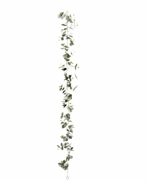Christmas silver / green eucalyptus garland