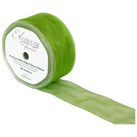 50mm Organza Ribbon - Pistachio