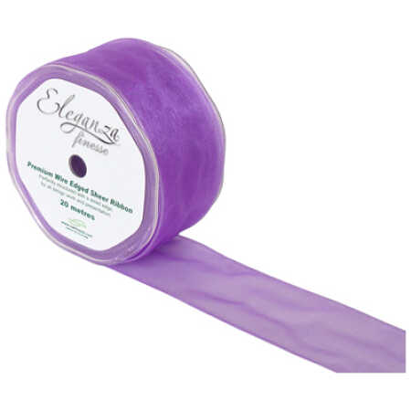 50mm Organza Ribbon - Purple
