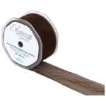 50mm Organza Ribbon - Chocolate