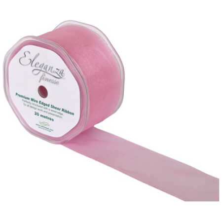 50mm Organza Ribbon - Fashion Pink