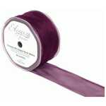 50mm Organza Ribbon in Aubergine