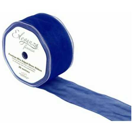 50mm Organza Ribbon - Navy Blue