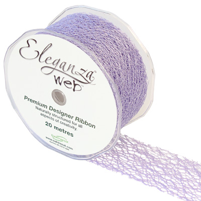Web Ribbon - Lavender, The Baggery Sundries UK Ltd Web Ribbon - Lavender