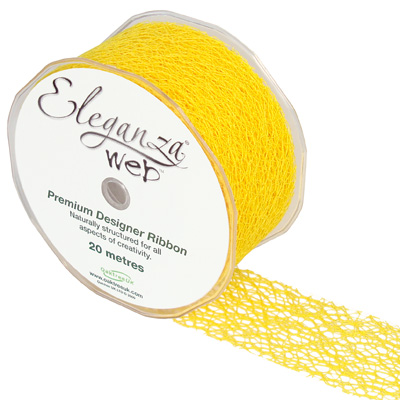 Web Ribbon - Yellow, The Baggery Sundries UK Ltd Web Ribbon - Yellow