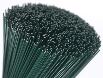 Stub Wire 18 swg- Green Lacquered 1.25mm/18swg, The Baggery Sundries UK Ltd Stub Wire 18 swg- Green Lacquered 1.25mm/18swg