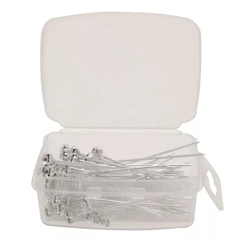 Silver Diamante Pins, The Baggery Sundries UK Ltd Silver Diamante Pins