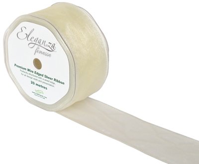 50mm Organza Ribbon - Ivory