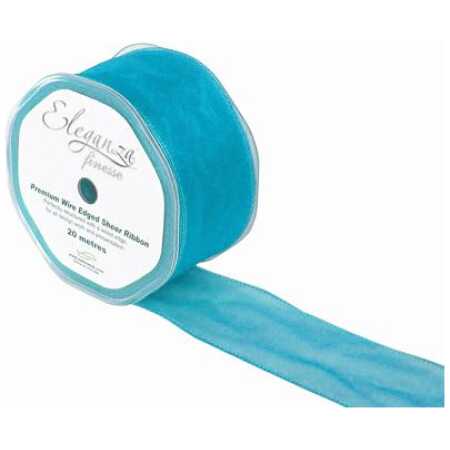 50mm Organza Ribbon - Turquoise