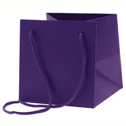 17cm Hand Tie Bag - Plum, The Baggery Sundries UK Ltd 17cm Hand Tie Bag - Plum