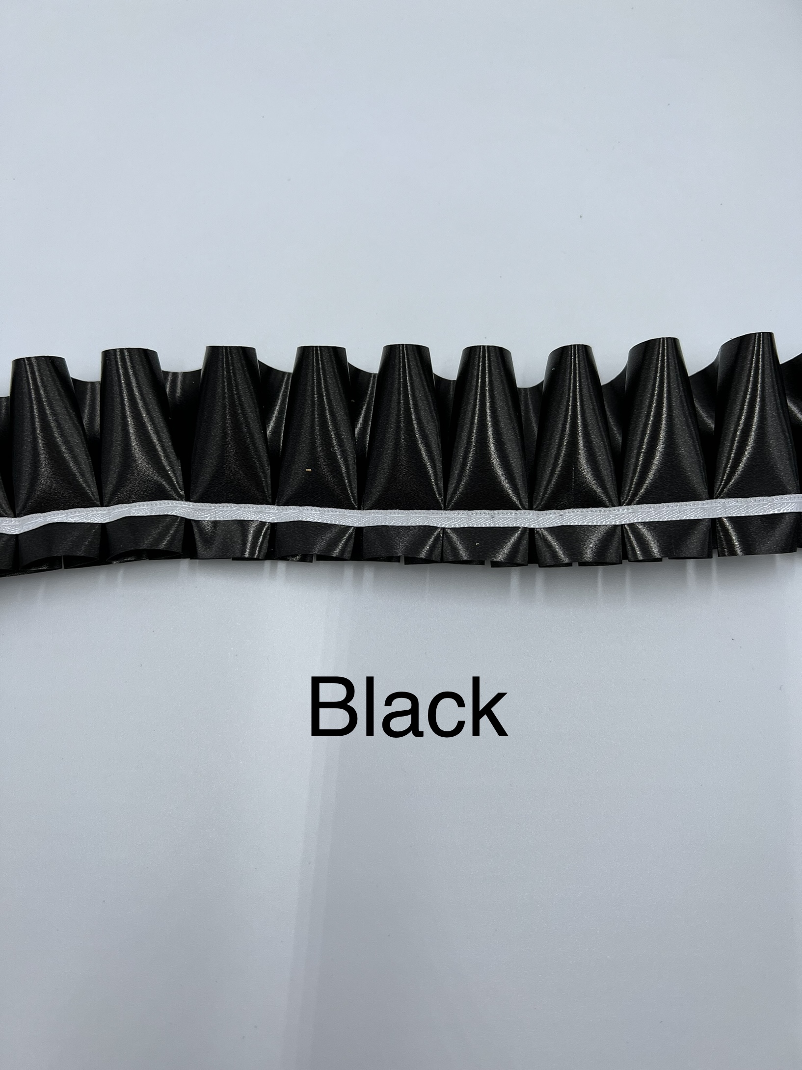 Pleating Ribbon Pleated Ribbon - Black | The Baggery Sundries UK Ltd