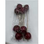 Christmas Apple Stick - Dark Red