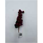 Christmas Grape Cluster Pick - Red