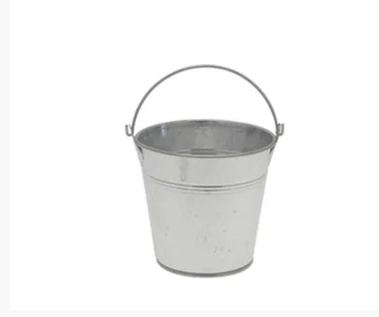 Galvanised Bucket (10.5cm), The Baggery Sundries UK Ltd Galvanised Bucket (10.5cm)