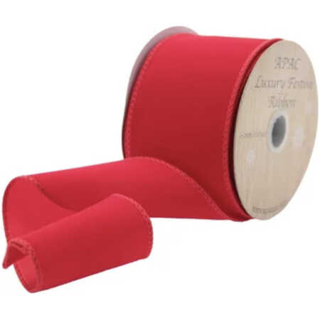 Christmas Velvet Ribbon - Red