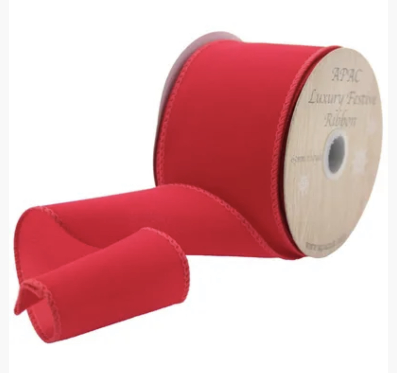Christmas Velvet Ribbon - Red, The Baggery Sundries UK Ltd Christmas Velvet Ribbon - Red