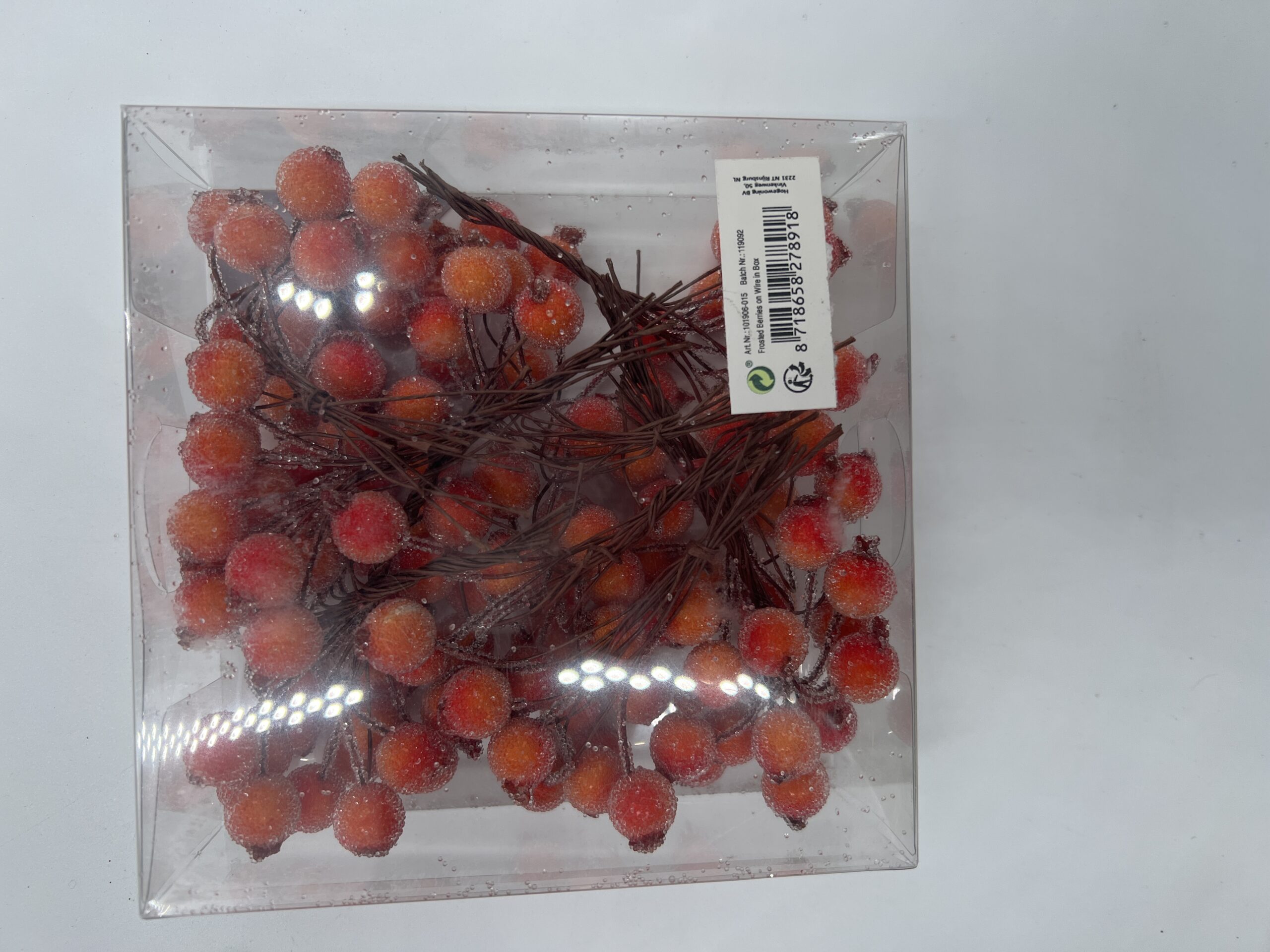 Christmas Frosted Berries - Orange, The Baggery Sundries UK Ltd Christmas Frosted Berries - Orange