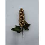 Christmas Glittered Berry Pick - Gold