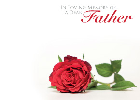 Large Card - In Loving Memory of a Dear Father, The Baggery Sundries UK Ltd Large Card - In Loving Memory of a Dear Father