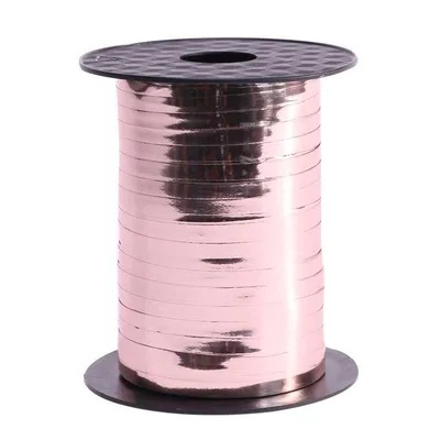 Rose Gold Curling Ribbon (5mmx250m), The Baggery Sundries UK Ltd Rose Gold Curling Ribbon (5mmx250m)