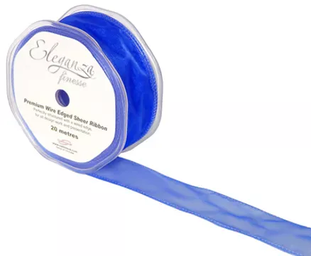 32mm Purple Organza Ribbon, The Baggery Sundries UK Ltd 32mm Purple Organza Ribbon