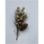Christmas Cranberry Spruce Pick - Gold