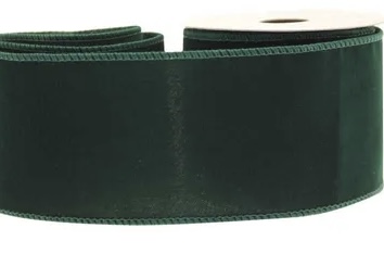 Christmas Velvet Ribbon - Emerald, The Baggery Sundries UK Ltd Christmas Velvet Ribbon - Emerald