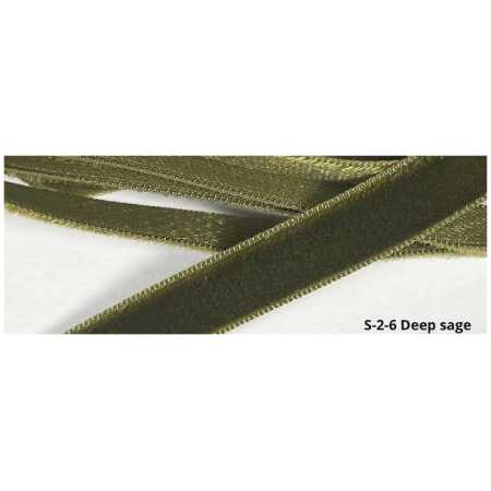 Sage Green Velvet Ribbon 15mm x 20m