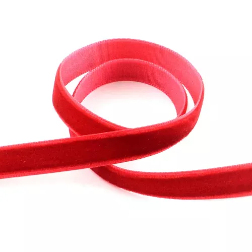 Bright Red Velvet Ribbon 15mm x 20m, The Baggery Sundries UK Ltd Bright Red Velvet Ribbon 15mm x 20m